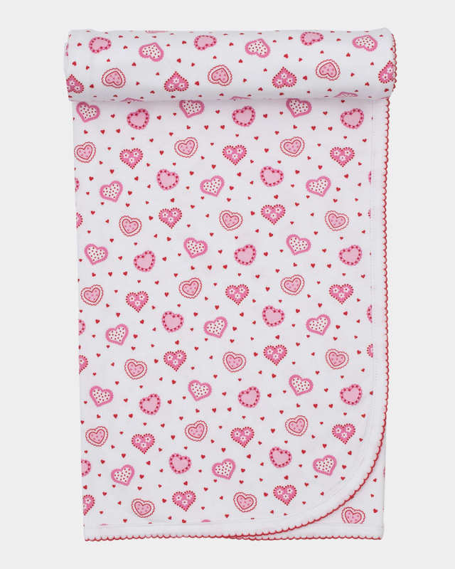Heartfelt Hearts Blanket and Bib Set